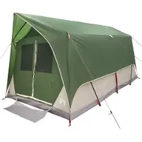 vidaXL Tunneltent met dak Groen 8-persoons Polyester en Staal