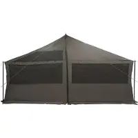 vidaXL Familietent Bruin grijs 600 x 400 x 268 cm Polyester en Staal