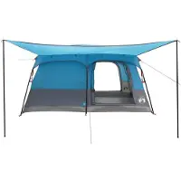 vidaXL Familietent 14-persoons Blauw Polyester en Staal