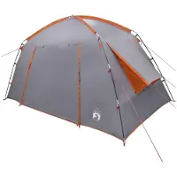 vidaXL Huisje Tent Grijs en Oranje 300 x 210 x 156 cm Polyester