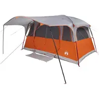 vidaXL Tunneltent met dak Grijs en Oranje 427 x 305 x 205 cm