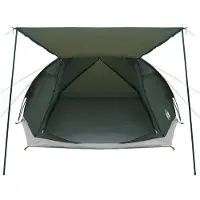 vidaXL Huisje Tent met dak Legergroen 6-persoons Polyester en Staal