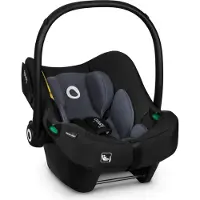 Lionelo ASTRID I-SIZE kinderautostoel, geschikt vanaf de geboorte tot 87 cm, vanaf 1 kg tot 16 kg, (set), Zeer stabiele autostoel, in hoogte verstelbaar - Zwart/grijs