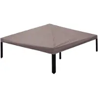 vidaXL Tuinpaviljoenhoes 300 x 300 cm Taupe Polyester en Staal