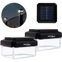 Greenblue GB125 WW - 2 stuks Tuinlamp - LED-zonnelamp voor paal - 60 x 40 mm - envelopvormige kap - 3200K