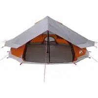 vidaXL Tipi Tent 20-persoons Grijs en Oranje Polyester en Staal