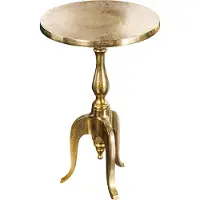 Invicta Barok bijzettafel SAVOY 55cm goud metalen driepoot rond vintage - 42267