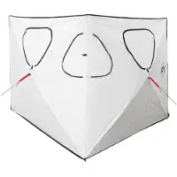 vidaXL Jacht Tent 145 x 145 x 150 cm Wit Blackout Polyester en Staal