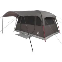 vidaXL Tunneltent Bruin Grijs 427 x 305 x 205 cm Polyester en Staal