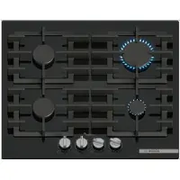 Bosch Gaskookplaat - BOSCH Serie 6 - 4 branders - 52 x 59 x 4,5 cm - PPP6A6I40 - Zwart