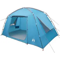 vidaXL Huisje Tent 4-persoons Blauw Polyester