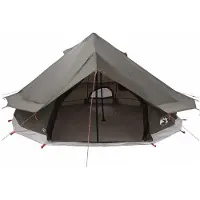 vidaXL Tipi Tent 18-persoons Bruin Grijs Polyester en Staal