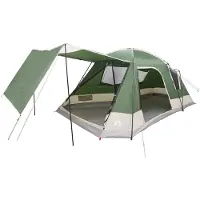 vidaXL Huisje Tent met dak Groen 12-Persoons Polyester en Staal