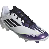 Adidas F50 Messi League Gras / Kunstgras Voetbalschoenen (MG) Wit Paars Zwart