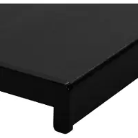 vidaXL Raamdorpel Zwart met houtnerf 140 x 45 x 4,5 cm PVC