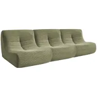 Sweeek Fauteuils corduroy Sokol 1 zitplaats (set van 3) Kaki