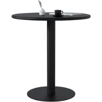 CLP Jarla Ronde Bistrotafel 70 cm - Moderne Keukentafel - MDF Tafelblad - Metalen Onderstel - Voor 2-4 Personen - zwart