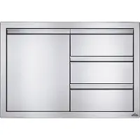 Napoleon Grills Inbouwdeur en drie laden combinatie klein (100x71 cm) Napoleon Grill
