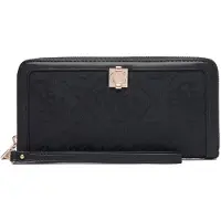 GUESS portemonnee Audrey Logo SLG Zip Around Wallet Black Logo zwart