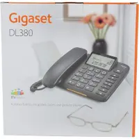 Gigaset DL380, Analoog telefoon, Telefoon met kabel, Luidsprekerfunctie, 99 tonen, Nummerherkenning, Zwart