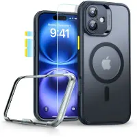 ESR Classic Hybrid Pro iPhone 16 Hoesje & Doorzichtig Frost Zwart
