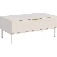 Selsey Vena - Salontafel met lade, kasjmier, 100x50 cm