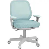 Vinsetto Bureaustoel-Polyester, kunststof-55L x 48B x 82,5-94,5H cm-Groen