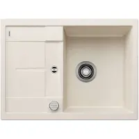 BLANCO Metra 45 - Silgranit spoelbak, 68x50 cm, met afvoerbediening, zacht wit 527102