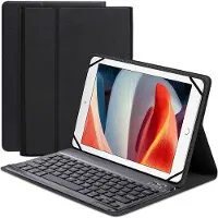 Cazy tablet Hoes met Toetsenbord geschikt voor Universal 9-11 inch - QWERTY Bluetooth Keyboard Case - Zwart