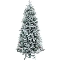 HOMCOM decoratieve kerstboom - kunststof/metaal - Ø97x180 cm - groen