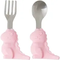 Rice - Stainless Steel Kids Cutlery Pink