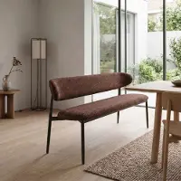 Giga Meubel Eetkamerbank Alexia Rood/Brons 180cm