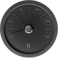 Rento Aluminium Thermometer - Zwart