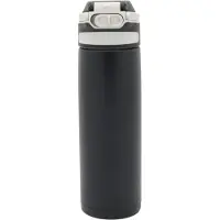 Leifheit thermosbeker Flip - 600 ml - RVS - zwart