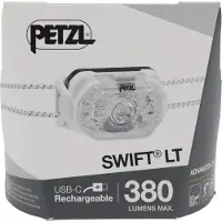 Petzl Swift LT White E102AB01 wit, oplaadbare hoofdlamp, 380 lumen