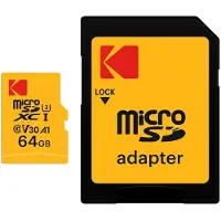 Kodak microSDXC 64GB Class10 U3 w/adapter