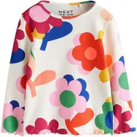 Next Shirt lichtbeige / kobaltblauw / rosa / rood