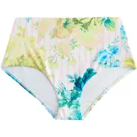 Next Bikinibroek azuur / lichtgeel / groen gemêleerd / wit