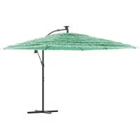 vidaXL Parasol met stalen paal 290x290x238 cm groen