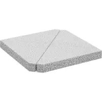 vidaXL Parasolgewichtschijven, 2 stuks, grijs, graniet, driehoekig, 14 kg