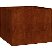 vidaXL Plantenbak roestig 100x100x80 cm weervast staal