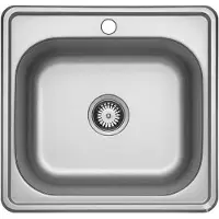 Faizee Home RVS Spoelbak 48x48 cm – Inbouwspoelbak voor Keuken – Groot Wasbak – Inclusief Sifonset – Zonder Kraan