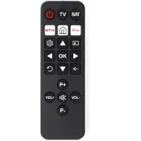 Nedis Universele Afstandsbediening - Voorgeprogrammeerd - 2 Apparaten - Disney + Button / Netflix Knop - Infrarood - Zwart