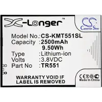 123accu Kazam TR551 / TR551-HSHCC0001418 accu (2500 mAh, huismerk)