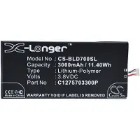 24.Se Blu C1275703300P accu (3000 mAh, huismerk)