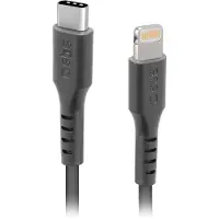 SBS USB-C-kabel - Lightning 1 m Grijs