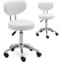 Physa Rolkruk met rugleuning - 46 - 60 cm - 150 kg - wit
