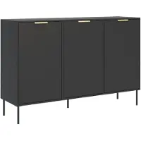 Selsey Vena - Dressoir met 3 deuren, Zwart, 150 cm