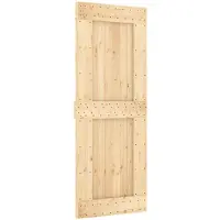 vidaXL Schuifdeur NARVIK Naturel en Zwart 80 x 210 cm (213,5 cm)