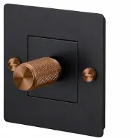 Buster + Punch - EU 1G DIMMER / 250W LED / RETRACTIVE COMPATIBLE SWITCH ONLY / WITHOUT LOGO / BLACK / Warme zonsondergang